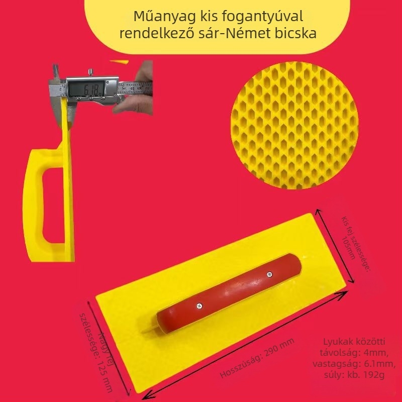Műanyag glettvas, ütésálló kivitel, falazáshoz és vakoláshoz — Márka Xin aoda, Modell Plaster board