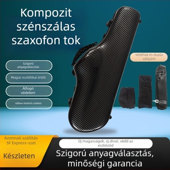 Saxofon tok – ABS+PC anyag, Sanson márka, vízálló és kopásálló, hátizsákként hordozható vállpánttal