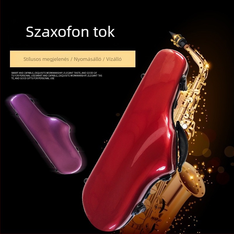 Saxofon tok – ABS+PC anyag, Sanson márka, vízálló és kopásálló, hátizsákként hordozható vállpánttal