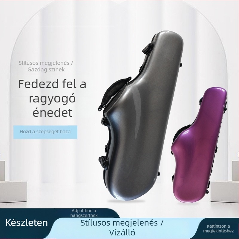 Saxofon tok – ABS+PC anyag, Sanson márka, vízálló és kopásálló, hátizsákként hordozható vállpánttal