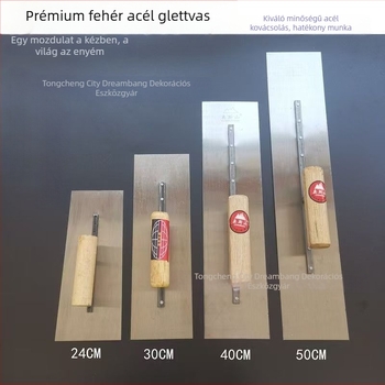 Glettelőkanál és glettvas acélból: szén- és rozsdamentes acélból készült epoxidos padlókhoz, önszintező kaparó
