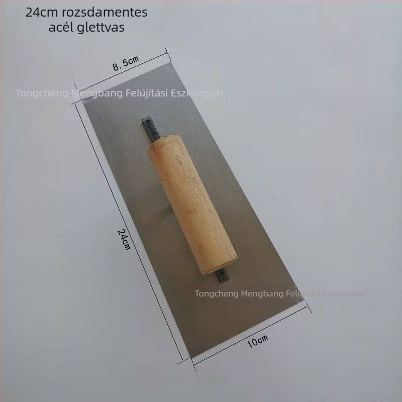 Glettelőkanál és glettvas acélból: szén- és rozsdamentes acélból készült epoxidos padlókhoz, önszintező kaparó