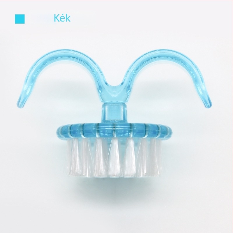 Manikűr kefé szarv végével, hordozható és többfunkciós, átlátszó por tisztító ecset körmökhoz, Guangzhou eredetű