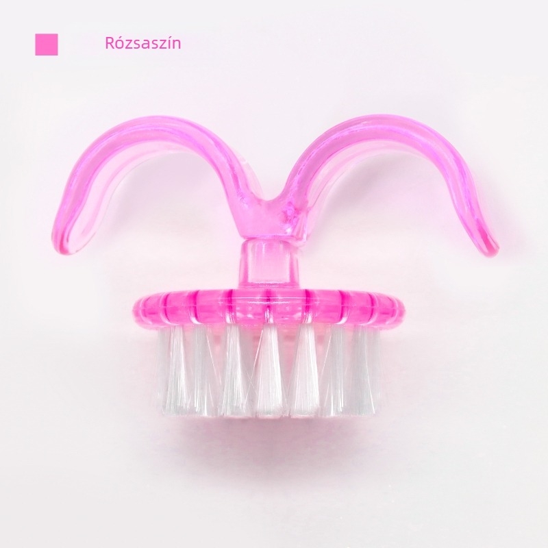 Manikűr kefé szarv végével, hordozható és többfunkciós, átlátszó por tisztító ecset körmökhoz, Guangzhou eredetű