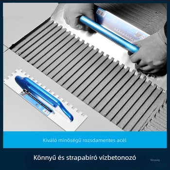 Hosszabb fogazott glettvas, négyszögletes fogak, nagy lemez, Vikta Top, Vastagság 1