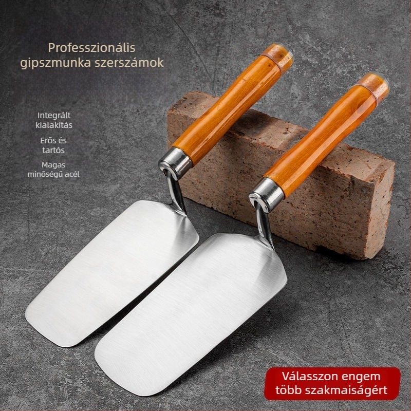 Rozsdamentes acélból készült, egyszemélyes dizájn, modell Putty scraper, dekorációs felhasználásra, csúszásmentes markolattal.