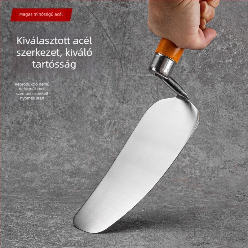 Rozsdamentes acélból készült, egyszemélyes dizájn, modell Putty scraper, dekorációs felhasználásra, csúszásmentes markolattal.