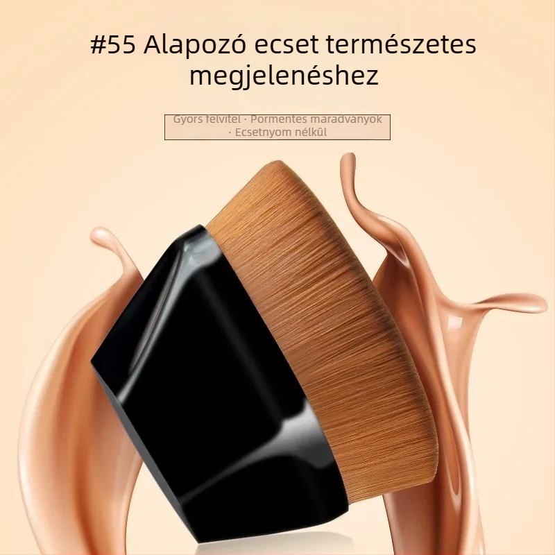 pecsét alakú alapozó ecset, gomba fejű puha sörtékkel, mesterséges rostok, műanyag nyél, egy darabos csomagolás