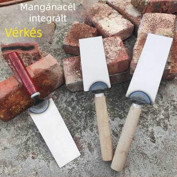 Vastagított mangánból készített kovácsolt vakolókanál; ideális téglázáshoz, kőműves munkákhoz és burkoláshoz