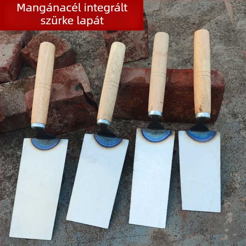 Vastagított mangánból készített kovácsolt vakolókanál; ideális téglázáshoz, kőműves munkákhoz és burkoláshoz