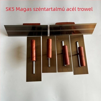 Belső falak glettelő spatulája SK5 magas szén­tartalmú acél penge, 45# acél talp, fa markolat, modell 250/270/300