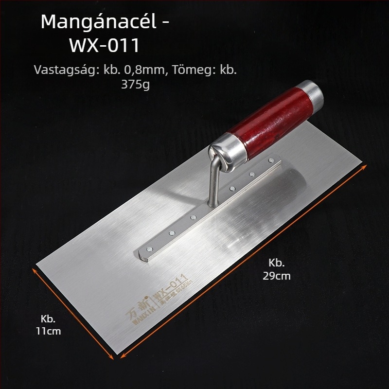 Rozsdamentes acél glettelő spatula architektúrához, modell Putty scraper, márka 0001