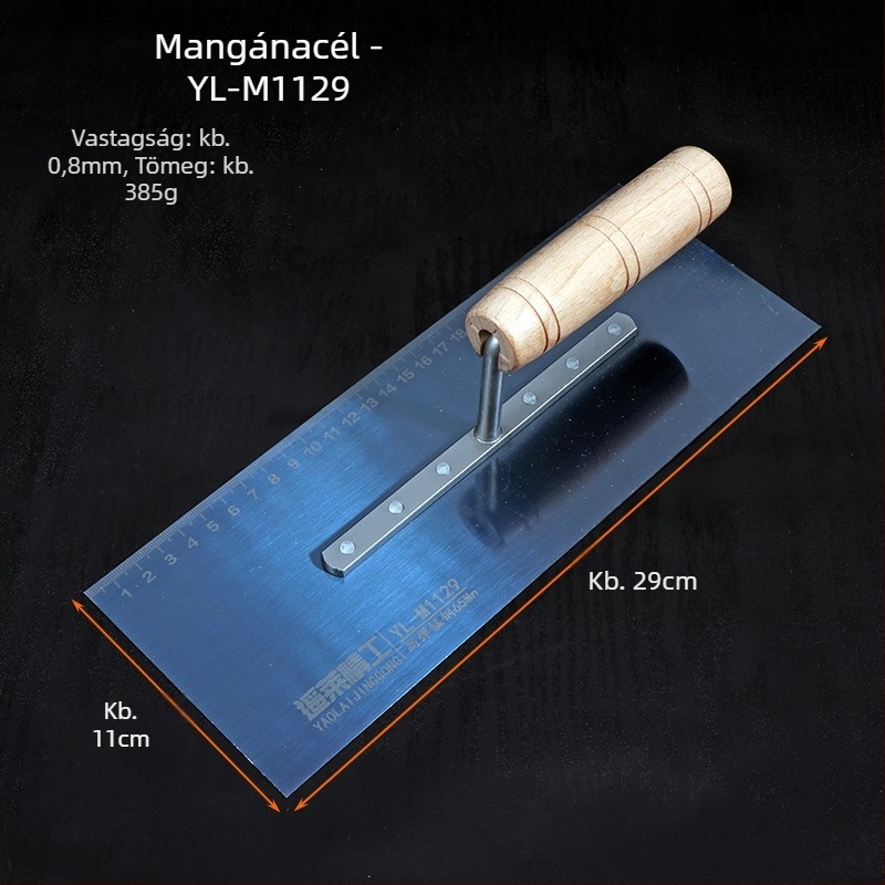 Rozsdamentes acél glettelő spatula architektúrához, modell Putty scraper, márka 0001