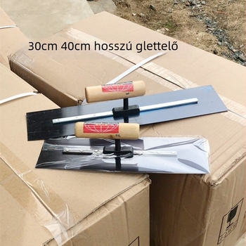 Epoxipadló glettelő kés műanyag fogantyúval, lapos pengés típus, 0,1 mm vastagság, Tongcheng eredetű