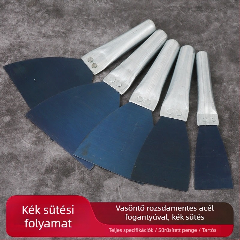 Glettkés vasnyéllel, falzáró tisztítására, kaparó és glettelő, mangánacél, szuper kemény