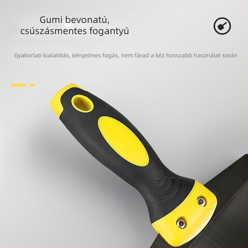 Rozsdamentes acél ívelt vakolókanál téglagyártáshoz és gletteléshez, ventilátor alakú glettő kés