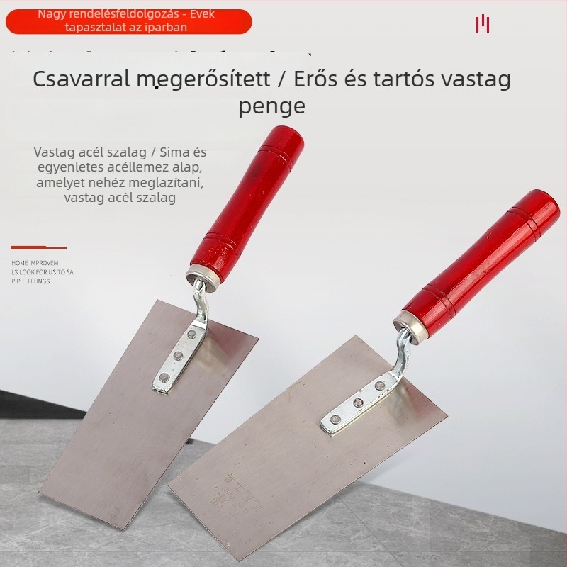 Glettelőkanál fából készült nyelekkel, vastagított kivitel, fal- és csempemunkához, márka Moxuan