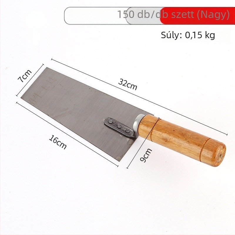 Glettelőkanál fából készült nyelekkel, vastagított kivitel, fal- és csempemunkához, márka Moxuan