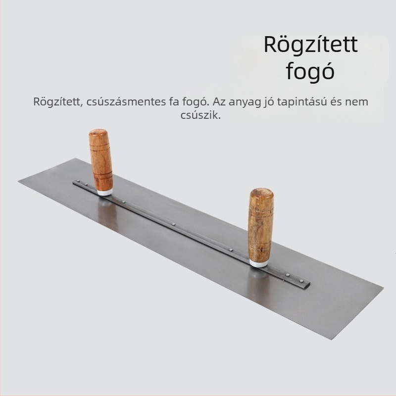 Kétkezes vakolókanál, síklapú penge típusú, acél, Shengbangwei márka, építés