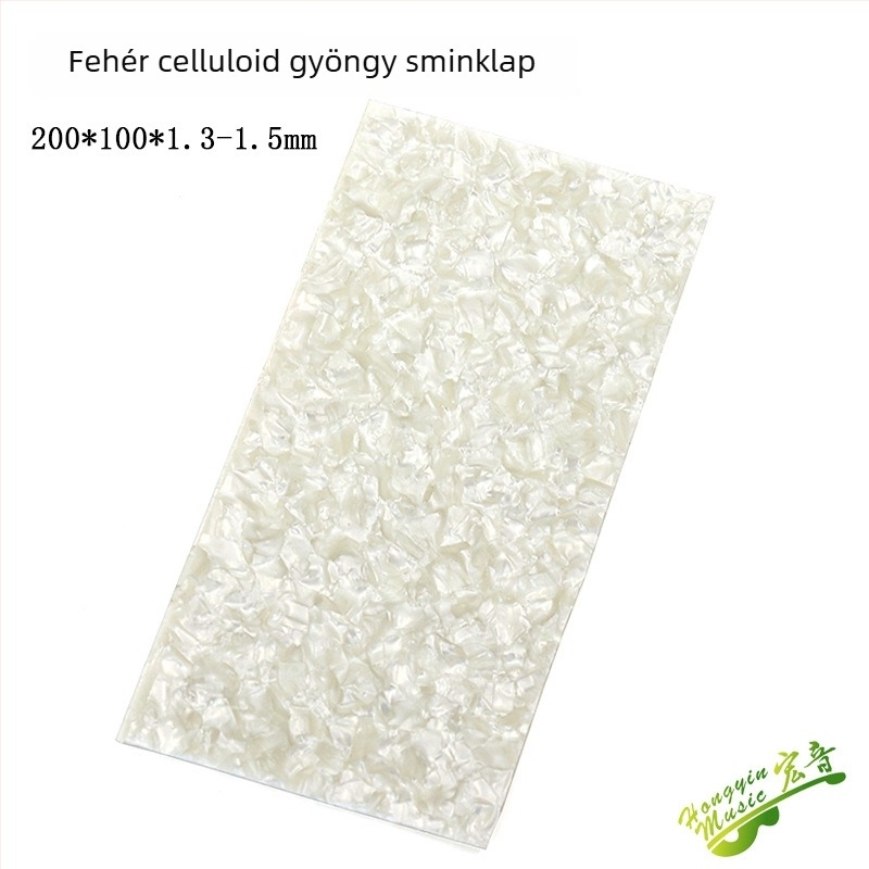 Gitárfej dekoratív lemez gyöngyház-inlay-vel és kagyló-inlay ABS anyagból