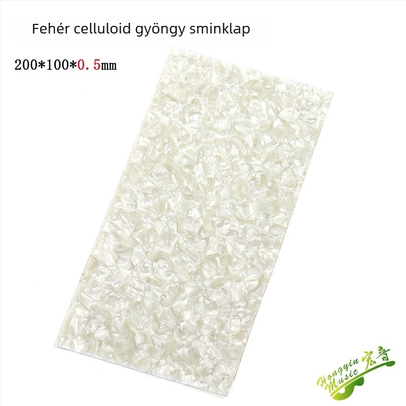 Gitárfej dekoratív lemez gyöngyház-inlay-vel és kagyló-inlay ABS anyagból