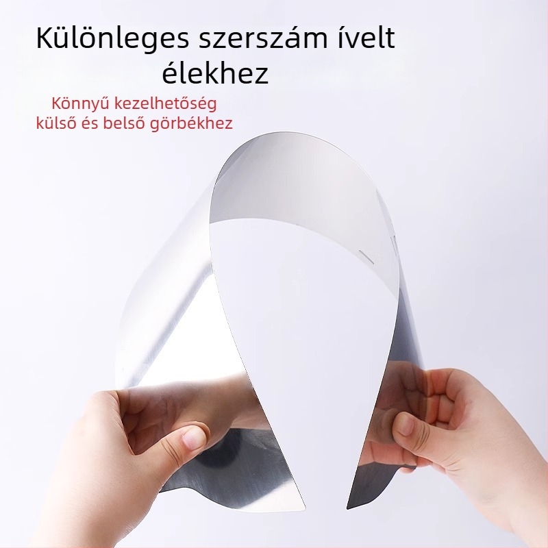 Ívkaparó, magas elasztikus acél penge, hengeres ívű kialakítás, glettelő eszköz