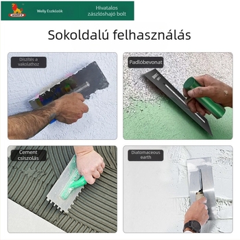 Power Lion fogazott glettvas – műanyag, gletteléshez, csempézéshez és falazati sarkokhoz