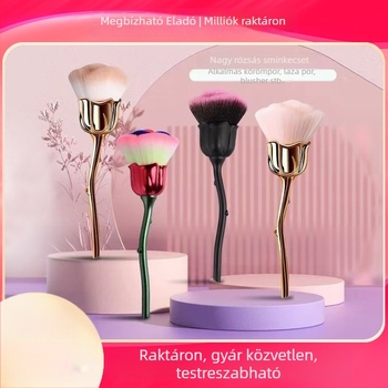 Sminkecset alumínium nyéllel, szintetikus szálakkal, hosszú nyél, egyetlen csomag, táskával, Pomelo man