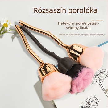 Sminkecset alumínium nyéllel, szintetikus szálakkal, hosszú nyél, egyetlen csomag, táskával, Pomelo man