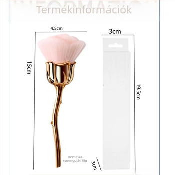 Sminkecset alumínium nyéllel, szintetikus szálakkal, hosszú nyél, egyetlen csomag, táskával, Pomelo man