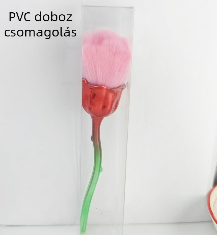 Sminkecset alumínium nyéllel, szintetikus szálakkal, hosszú nyél, egyetlen csomag, táskával, Pomelo man