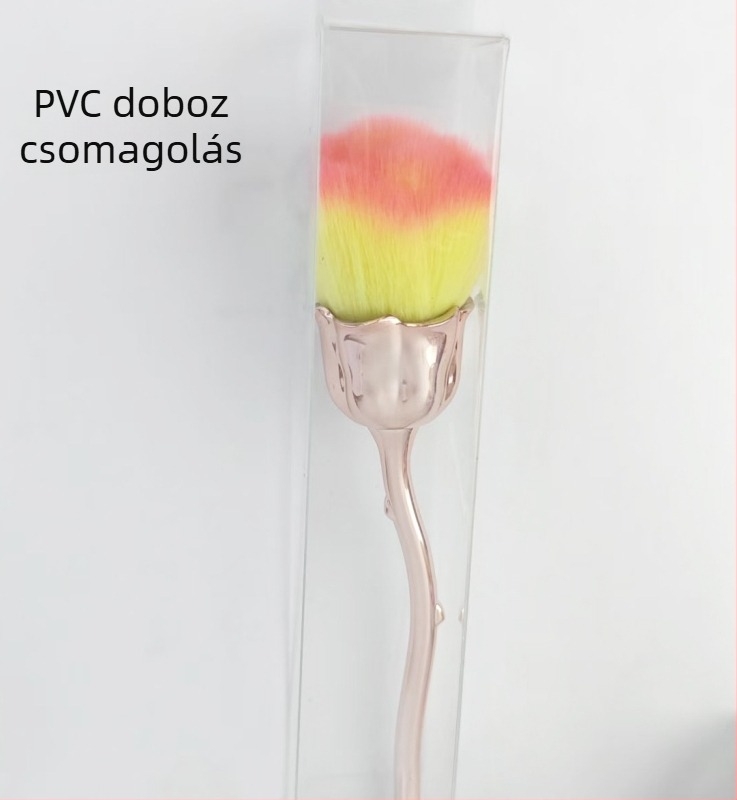 Sminkecset alumínium nyéllel, szintetikus szálakkal, hosszú nyél, egyetlen csomag, táskával, Pomelo man