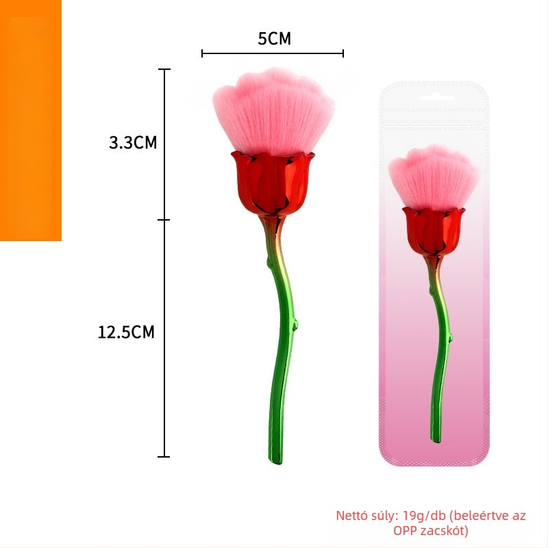 Sminkecset alumínium nyéllel, szintetikus szálakkal, hosszú nyél, egyetlen csomag, táskával, Pomelo man