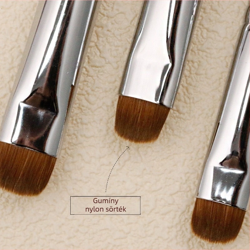 7 darabos körömdíszítő ecsetkészlet rosewood fogantyúval, kerek Mink-szőrű fej, hordozható stílus, kettős használat pontozáshoz és rajzoláshoz