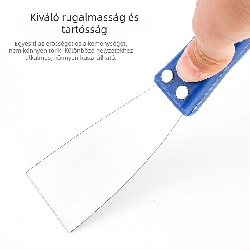 Glett kés fa nyéllel, rozsdamentes acél pengével, vastagított penge fal tisztítására