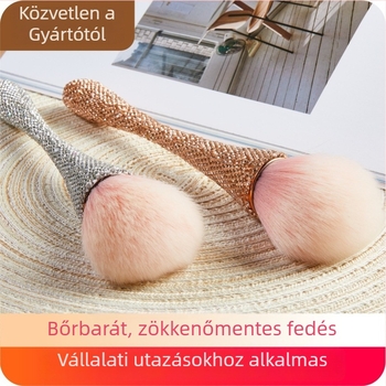 Sminkecset szintetikus szálú sörtével és fémből készült nyéllel, egy darabos csomagolásban, 1 darab készlet