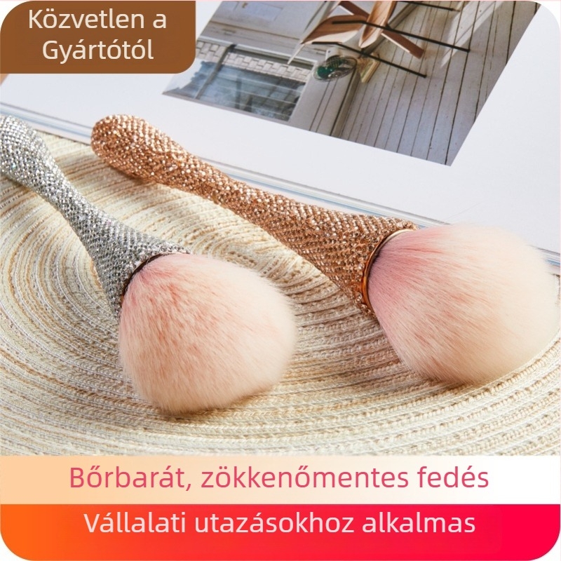 Sminkecset szintetikus szálú sörtével és fémből készült nyéllel, egy darabos csomagolásban, 1 darab készlet