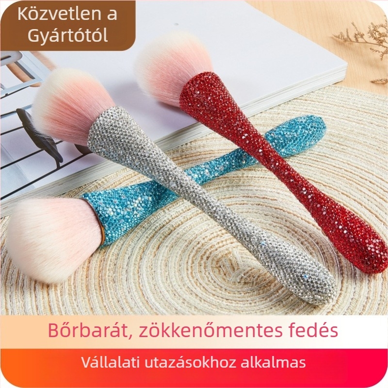 Sminkecset szintetikus szálú sörtével és fémből készült nyéllel, egy darabos csomagolásban, 1 darab készlet