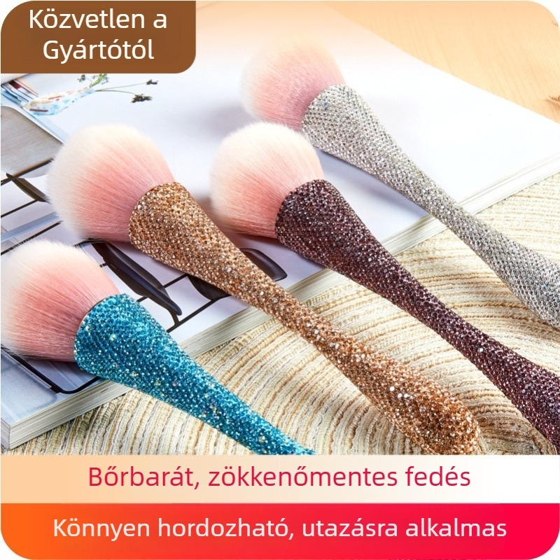 Sminkecset szintetikus szálú sörtével és fémből készült nyéllel, egy darabos csomagolásban, 1 darab készlet