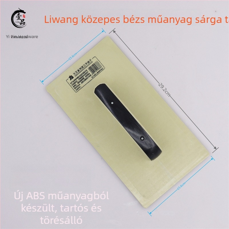 Műanyag glettelőkanál diatomos habarcs felhordásához agyaglemezeken