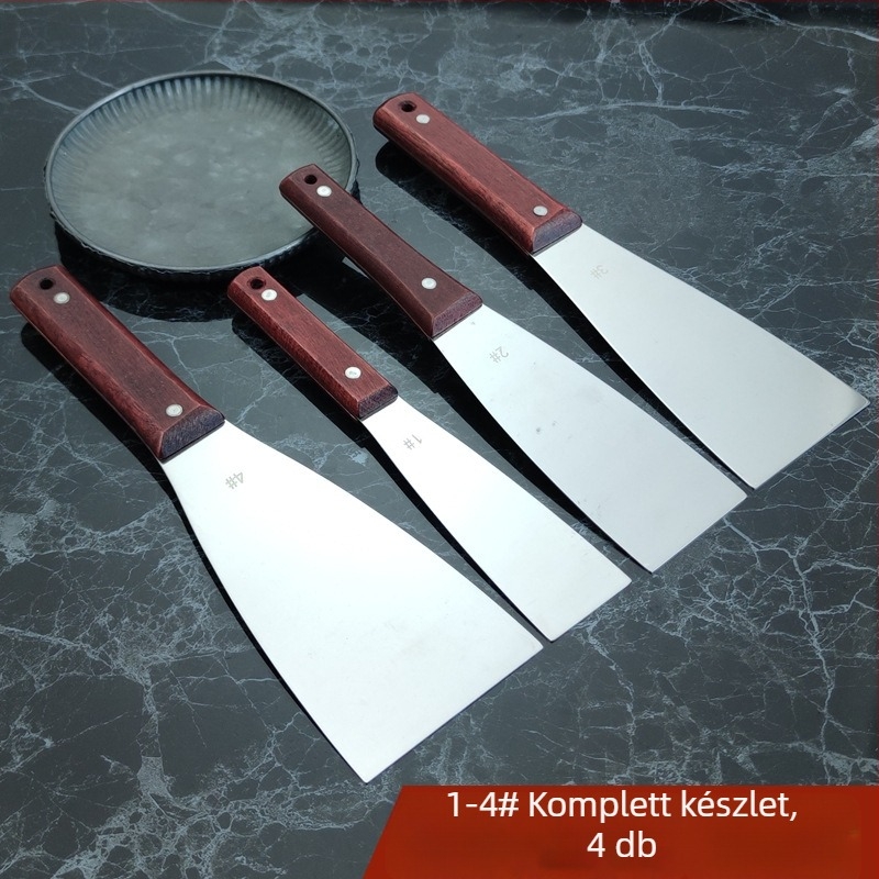 Rozsdamentes acél tintakeverő spatula az offset nyomtatáshoz — sík kaparó, megvastagodott glettkés, autóüveg kaparó