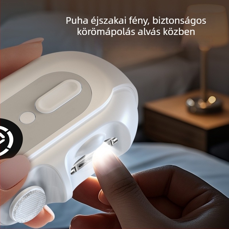 Elektromos körömfúró, S06 modell, ABS+SUS420 acél, súly 210 g, többsfunkciós manikűr eszköz