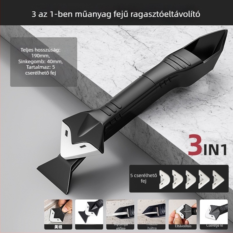 Többfunkciós tömítő- és ragasztókaparó élszélességgel – tisztítás és fugák rendezése