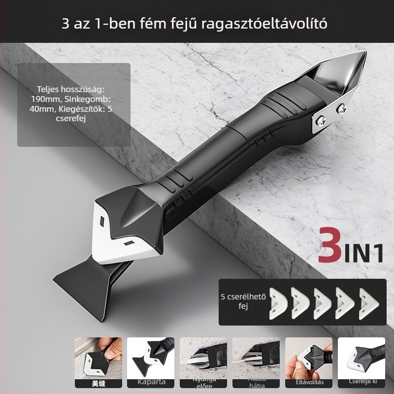 Többfunkciós tömítő- és ragasztókaparó élszélességgel – tisztítás és fugák rendezése
