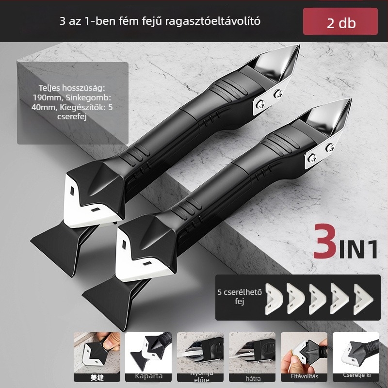Többfunkciós tömítő- és ragasztókaparó élszélességgel – tisztítás és fugák rendezése