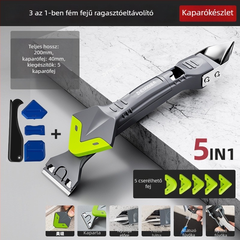 Többfunkciós tömítő- és ragasztókaparó élszélességgel – tisztítás és fugák rendezése