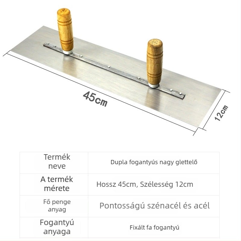 Kétfogantyús sík glettvas, penge vastagsága 0,5 mm, sík kés sorozat