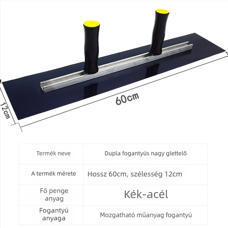 Kétfogantyús sík glettvas, penge vastagsága 0,5 mm, sík kés sorozat
