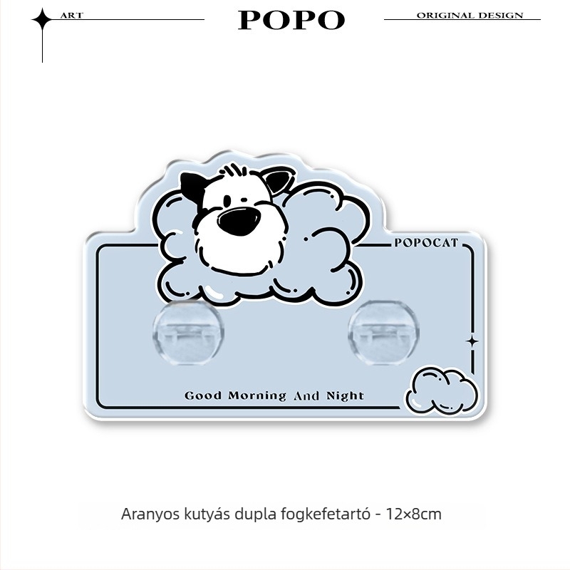 Fém falra szerelhető fogkefetartó UV-sterilizálással és fogkrém-klippel