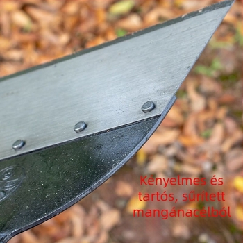 Többcélú fal- és glettelőkanál rozsdamentes acél pengével, hosszú fa nyéllel